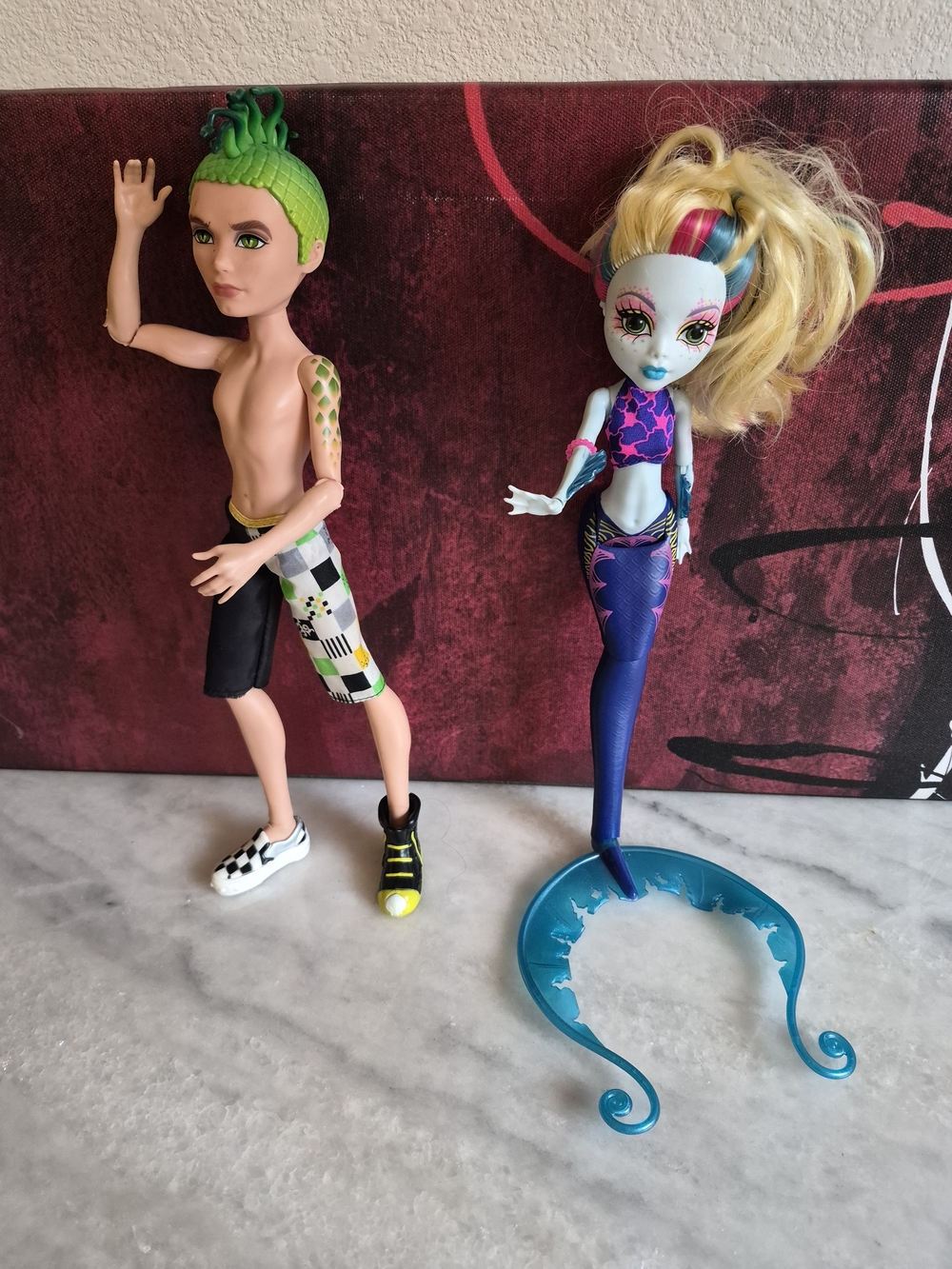 2014 Monster High Lagoona Blue Great Scarrier Reef & Deuce Gorgon Pre-owned